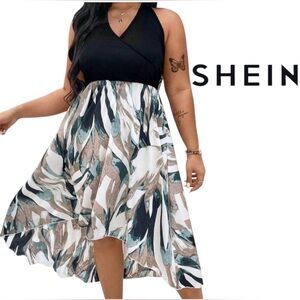 *HOST PICK* NWOT SHEIN SLEEVELESS HALTER DRESS SPLICED WOMENS
